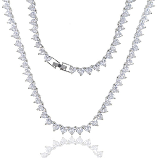 Heart Shaped Tennis Necklace (SOLD OUT)